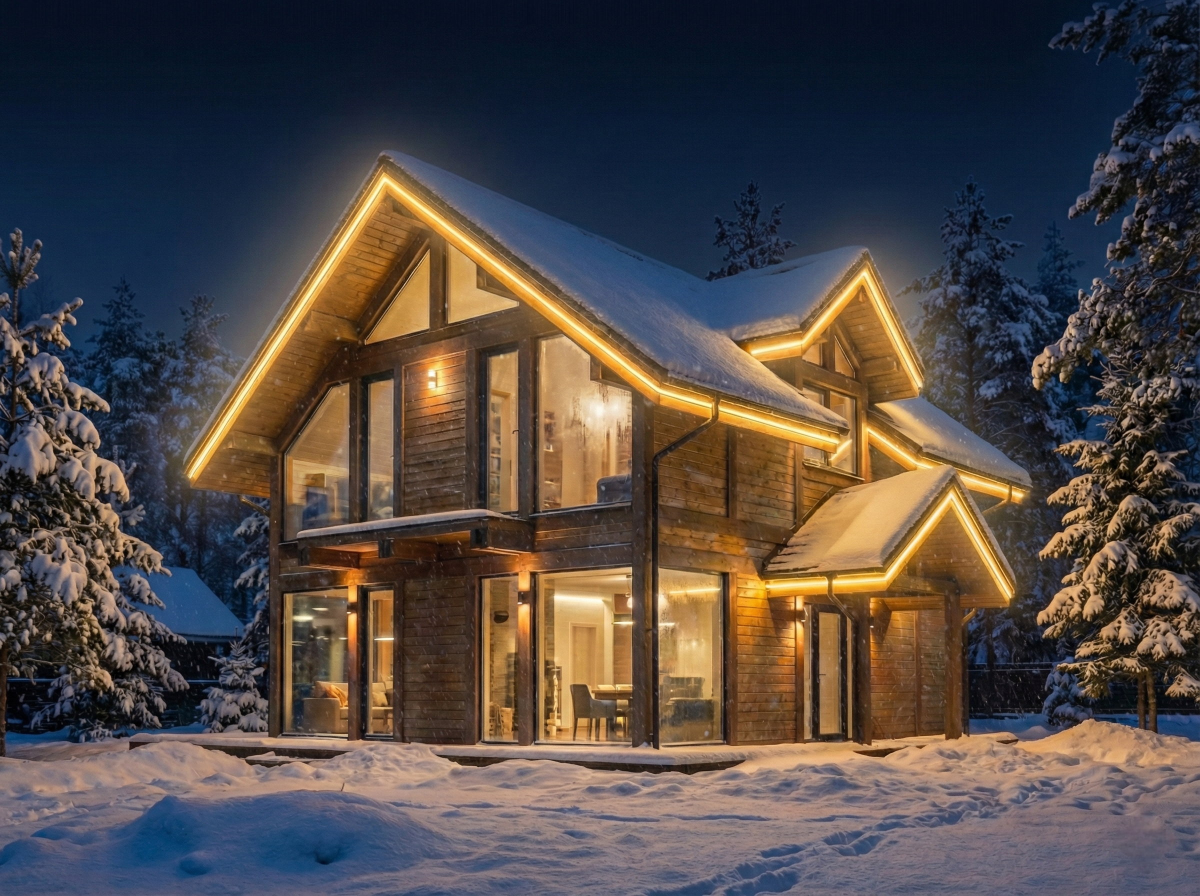 Flexible neon contours